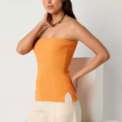 Worthington Womens Tube Top In Orange