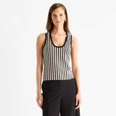 Worthington Womens U Neck Sleeveless Pullover Sweater In Sand