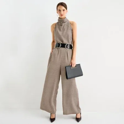 Worthington Womens Wide Leg Pull-on Pant In Brown