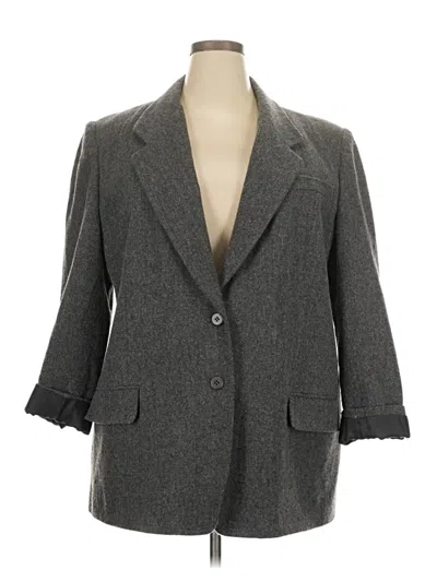 Pre-owned Worthington Wool Blazer Jacket In Gray