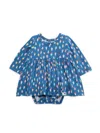 Worthy Threads Baby Girl's & Little Girl's Print Romper In Navy