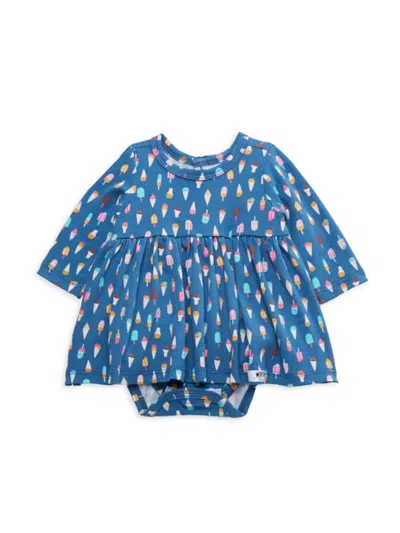 Worthy Threads Baby Girl's & Little Girl's Print Romper In Navy