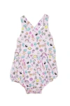 Worthy Threads Babies'  Cross Back Bubble Romper In Pink