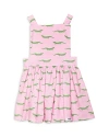 Worthy Threads Girls' Pinafore Dress - Baby, Little Kid In Crocs - Bright Pink