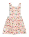 Worthy Threads Girls Pinafore Dress In Light Pink