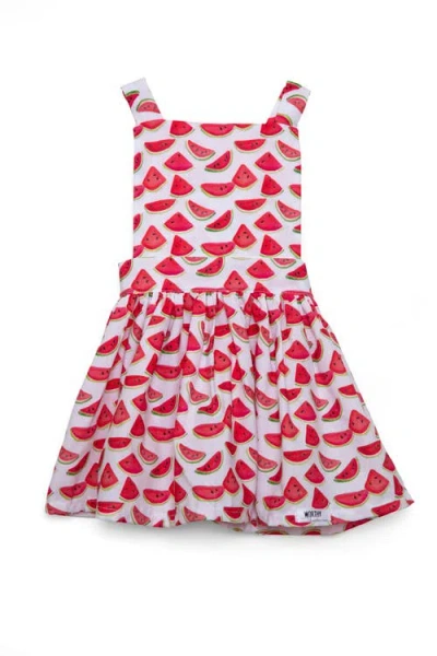 Worthy Threads Babies'  Girls Pinafore Dress In Red