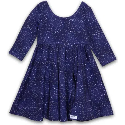 Worthy Threads Kids'  Girls Printed Twirly Dress In Blue