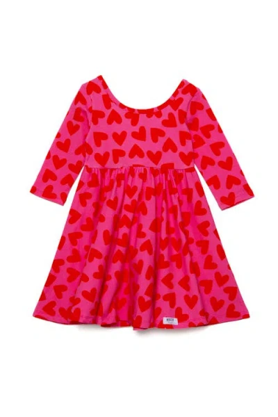 Worthy Threads Kids'  Girls Printed Twirly Dress In Red