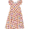 Worthy Threads Girls Racer Back Dress In Cassettes & Stars
