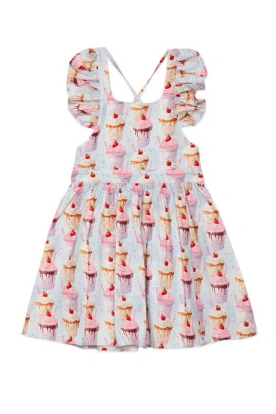 Worthy Threads Kids'  Girls Ruffle Sleeve Dress In Blue