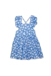Worthy Threads Girls' Ruffle Sleeve Dress - Little Kid, Big Kid In Blue Ducks