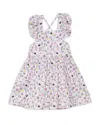 Worthy Threads Girls Ruffle Sleeve Dress In Light Pink