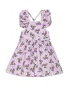 Worthy Threads Girls Ruffle Sleeve Dress In Light Purple