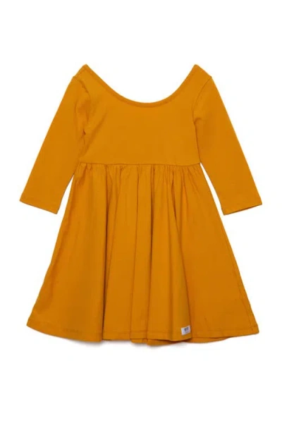 Worthy Threads Kids'  Girls Solid Twirly Dress In Yellow