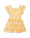 Worthy Threads Girls' Vintage Inspired Dress - Baby, Little Kid In Bananas - White