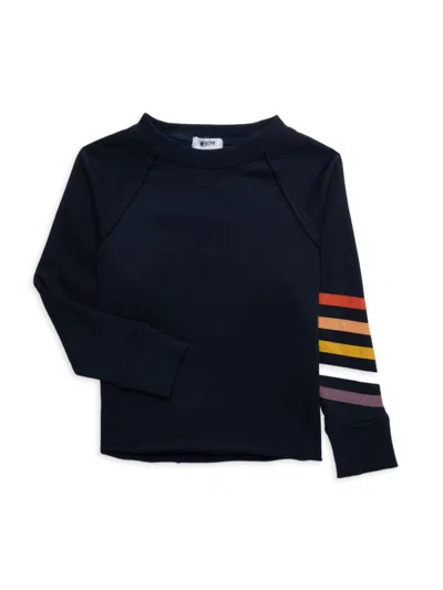 Worthy Threads Babies' Little Girl's & Girl's Raglan Sleeve T-shirt In Navy