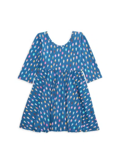 Worthy Threads Kids' Little Girl's & Girl's Twirly A-line Dress In Navy