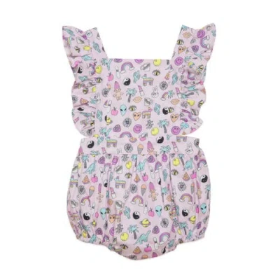 Worthy Threads Babies'  Ruffle Sleeve Bubble Romper In 90s Toys