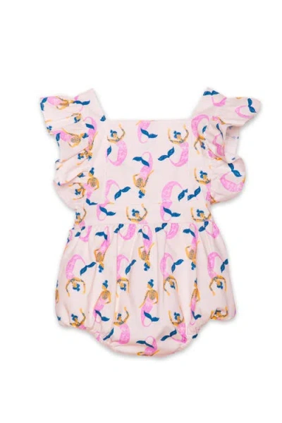 Worthy Threads Babies'  Ruffle Sleeve Bubble Romper In Pink