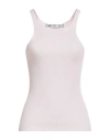 Wos Brand Woman Tank Top Light Pink Size M Rayon, Nylon In Pink