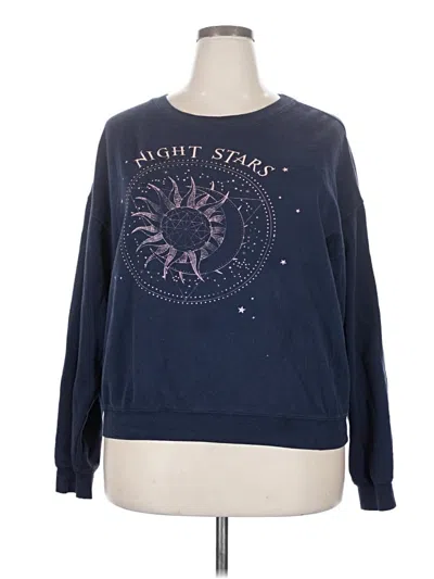 Pre-owned Wound Up Long Sleeve T-shirt In Blue
