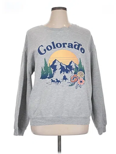 Pre-owned Wound Up Pullover Sweater In Gray