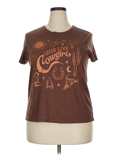 Pre-owned Wound Up Short Sleeve T-shirt In Brown