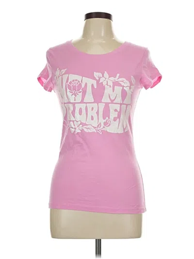 Pre-owned Wound Up Short Sleeve T-shirt In Pink