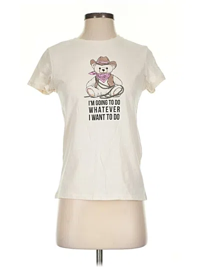 Pre-owned Wound Up Short Sleeve T-shirt In White