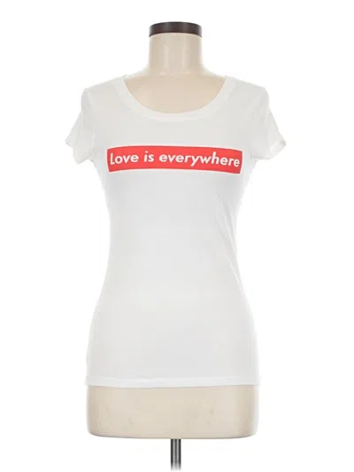 Pre-owned Wound Up Short Sleeve T-shirt In White