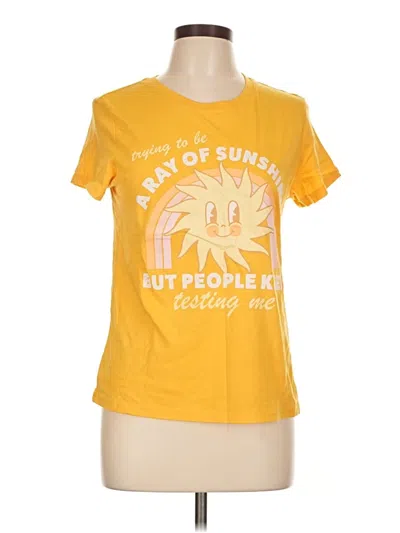 Pre-owned Wound Up Short Sleeve T-shirt In Yellow