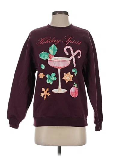 Pre-owned Wound Up Sweatshirt In Burgundy