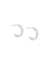 Wouters & Hendrix Chain Hoop Earrings In Silver