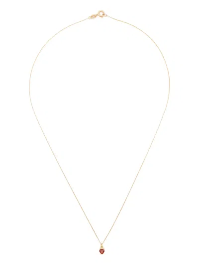 Wouters & Hendrix Gold 18k Yellow Gold Heart-shaped Garnet Necklace