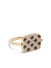 Wouters & Hendrix Gold 18k Yellow Gold Mosaic Sapphire And Diamond Ring In Gold