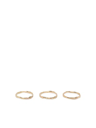 Wouters & Hendrix Gold 18k Yellow Gold Stacked Diamond Ring (set Of Three)