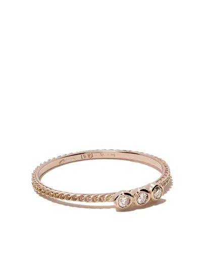 Wouters & Hendrix Gold 18kt Rose Gold Chain Diamond Ring In Pink Gold