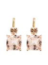 Wouters & Hendrix Gold 18kt Rose Gold Diamond And Morganite Earrings In Gold
