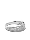 Wouters & Hendrix Gold 18kt White Gold Braided Diamond Ring In White Gold