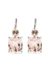 Wouters & Hendrix Gold 18kt White Gold Diamond And Morganite Earrings In Silver