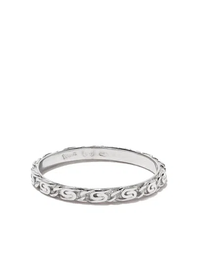 Wouters & Hendrix Gold 18kt White Gold Snail Diamond Chain Ring