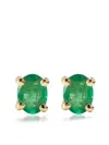 Wouters & Hendrix Gold 18kt Yellow Gold Emerald Stud Earrings In Gold