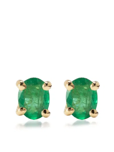 Wouters & Hendrix Gold 18kt Yellow Gold Emerald Stud Earrings