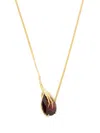 Wouters & Hendrix Gold 18kt Yellow Gold Grigri Garnet Necklace In Gold