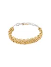 Wouters & Hendrix Multiple Strap Chain Bracelet In Silver