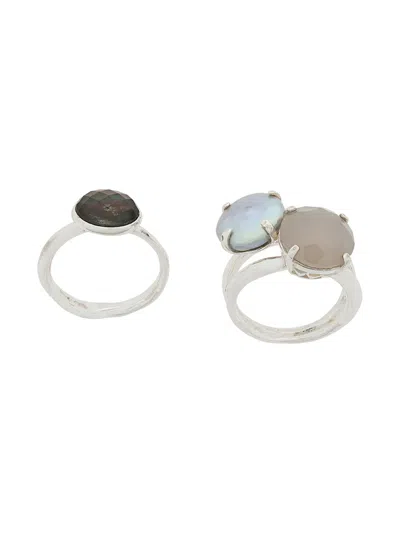 Wouters & Hendrix My Favourites Pearls And Agate Stones Ring In Silver