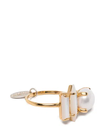 Wouters & Hendrix Pearl-embellishment Ring In Gold
