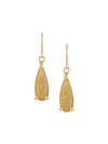 Wouters & Hendrix Rutilated Quartz Drop Earrings In Gold