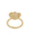 Wouters & Hendrix Rutilated Quartz Oval Ring In Gold