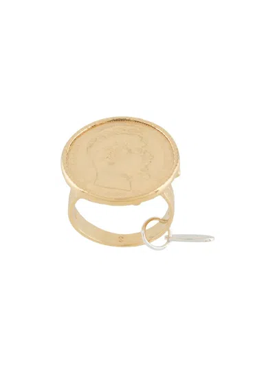 Wouters & Hendrix Sins And Senses Coin-detail Ring In Gold